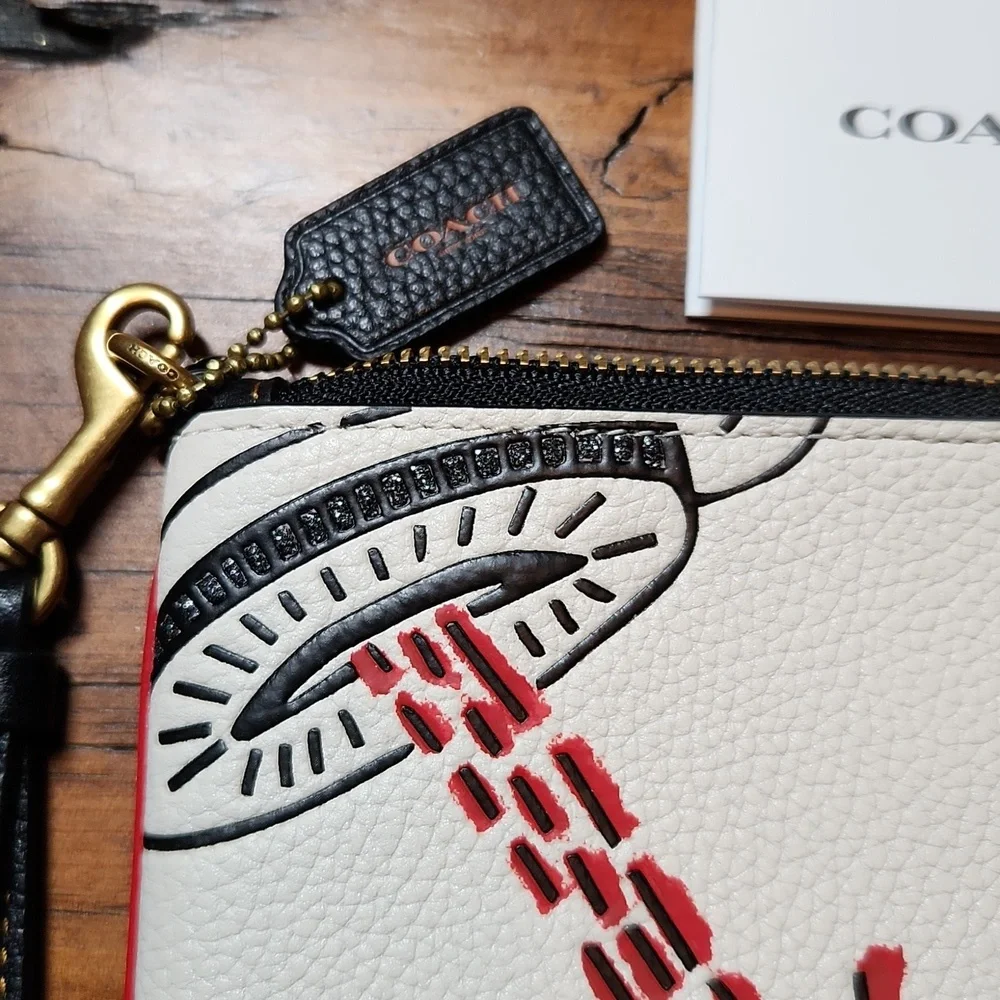 Coach Disney Mickey Mouse X Keith Haring Small Wristlet - Picture 5 of 9